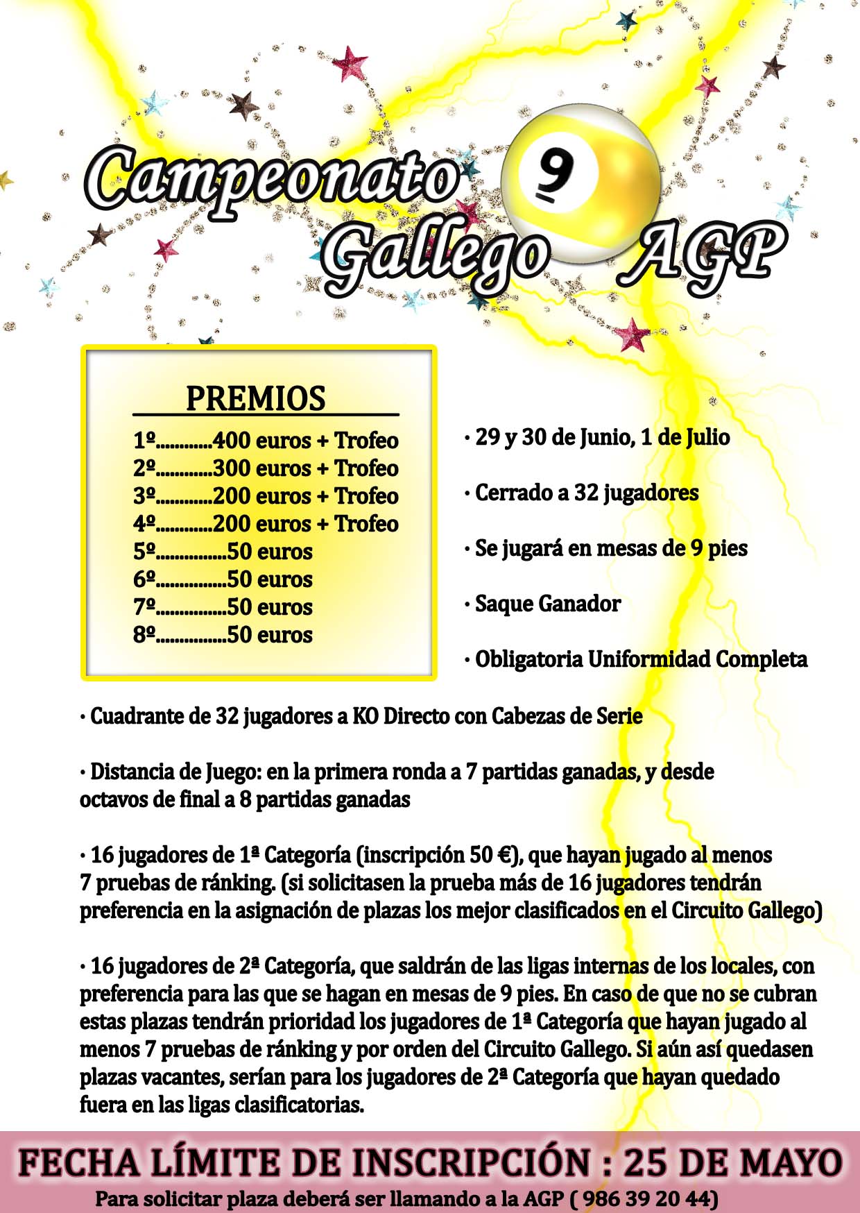 Abierto el plazo del Campeonato Gallego AGP de Bola-9 