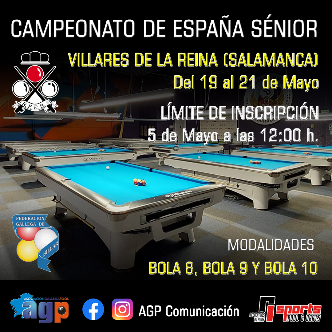 CAMPEONATO DE ESPAÑA SENIOR BOLA 8, BOLA, 9 Y BOLA 10