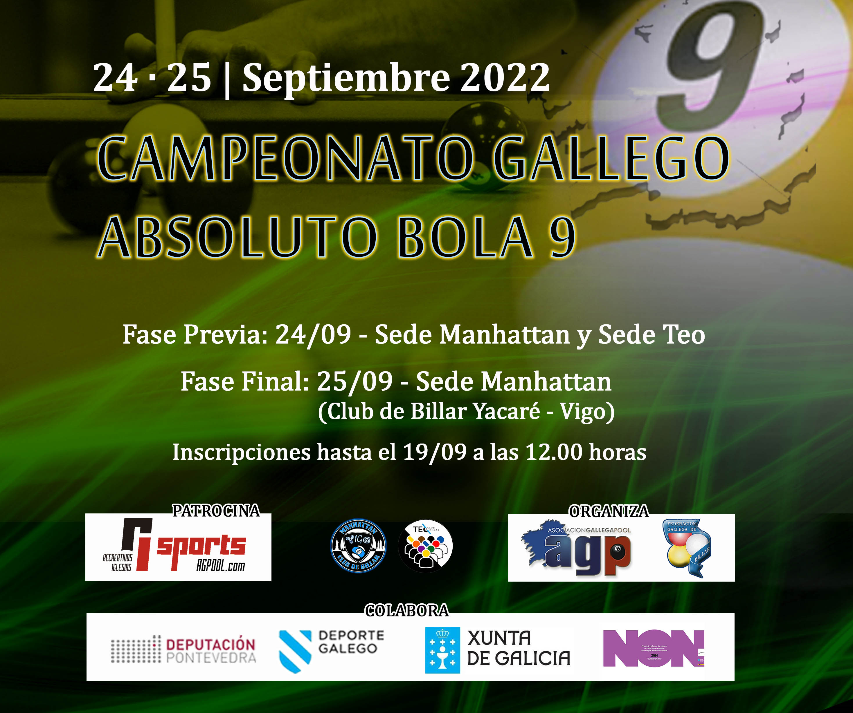 JUGADORES INSCRITOS CAMPEONATO GALLEGO ABSOLUTO BOLA 9